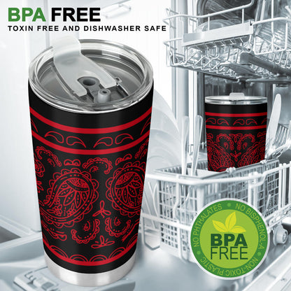 Black and Red Bandana Tumblers