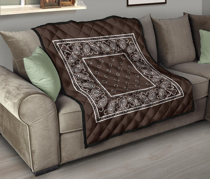 Quilt - Coffee Brown Bandana Quilt