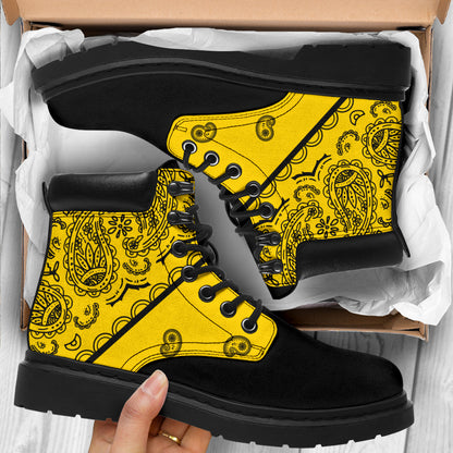 Yellow Bandana Blackout All Season Boots