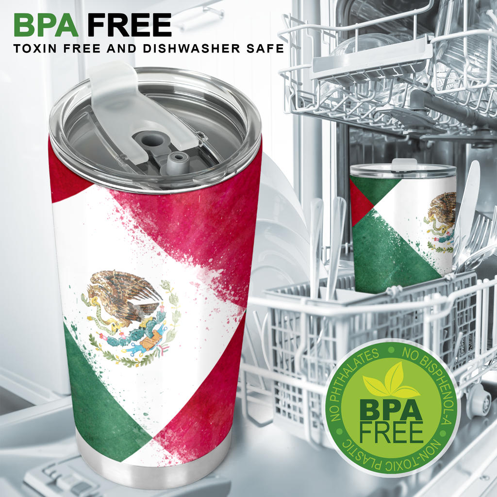 Mexico Flag Patches Tumblers