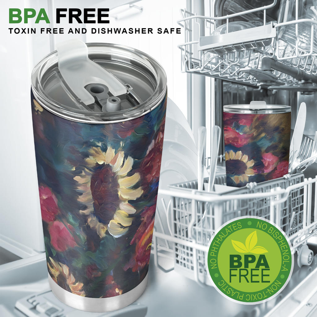 The Sunflower Bouquet Tumblers from Original Fine Art Paining