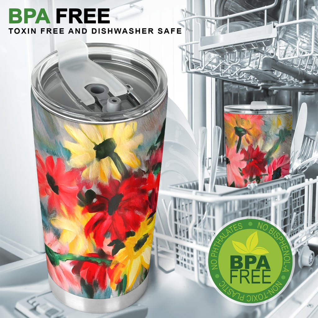 The Crystal Vase Fine Art Tumbler from Original Painting