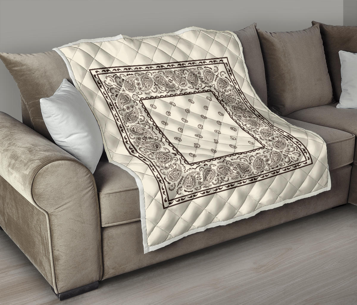 beige and Brown Bandana Quilts