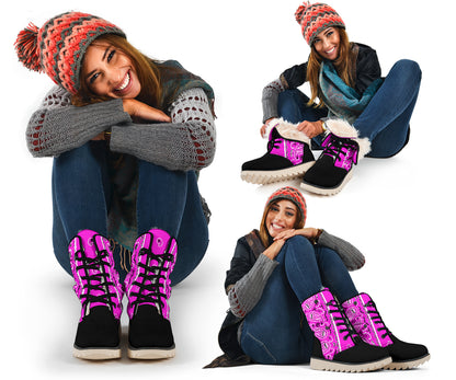 Abruptly Pink Bandana Women's Winter Boots