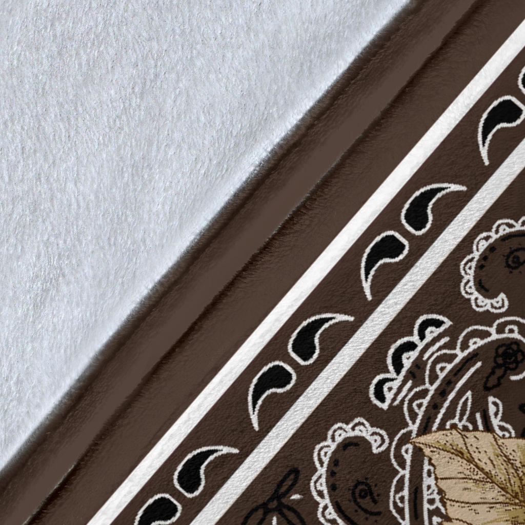 Ultra Plush Brown Day or the Dead Skull Throw