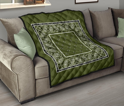 Quilt - Army Green Bandana Quilt