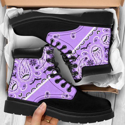 Lilac Bandana Blackout All Season Boots
