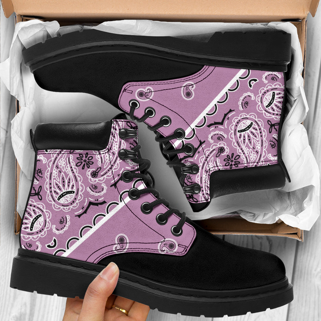 Mauve Bandana Blackout All Season Boots