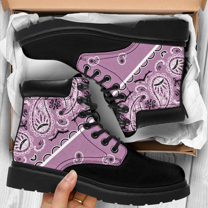 Mauve Bandana Blackout All Season Boots