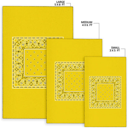 Sunshine Yellow Bandana Area Rugs - Minimal