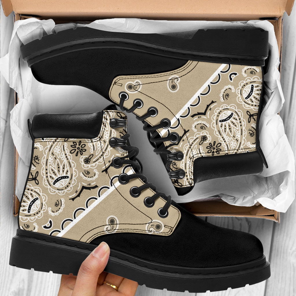 Khaki Bandana Blackout All Season Boots