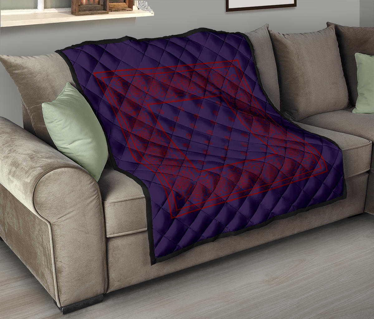 Quilt - Purple and Red Bandana Quilt