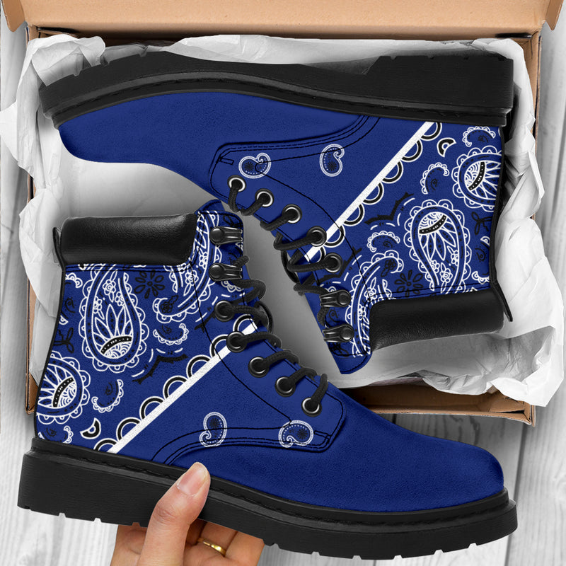 Royal Blue Bandana All-Season Boots