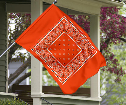 Perfect Orange Bandana Home and Garden Flags