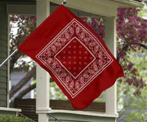 maroon bandana porch flag