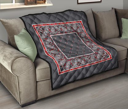Quilt - Wicked Gray Bandana Quilt