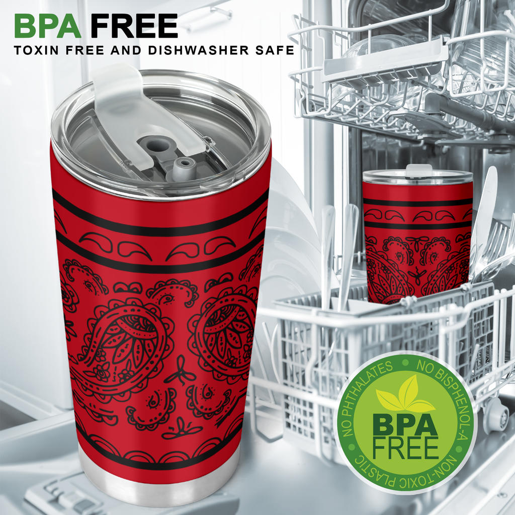 Red and Black Bandana Tumblers