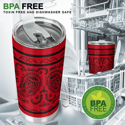 Red and Black Bandana Tumblers
