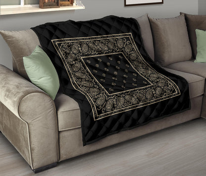 Quilt - Black and Tan Bandana Quilt