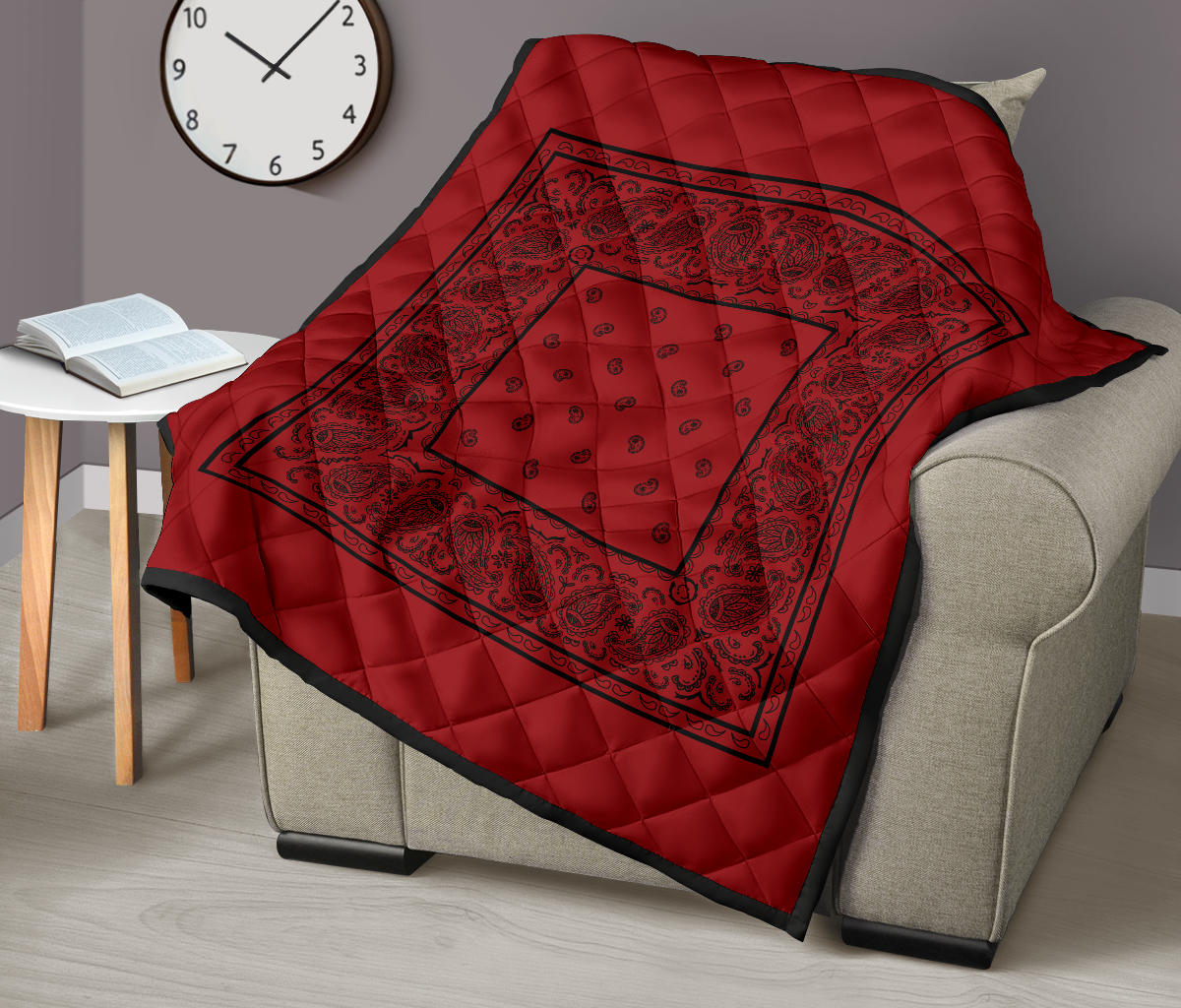 Quilt - Red with Black Bandana Quilt