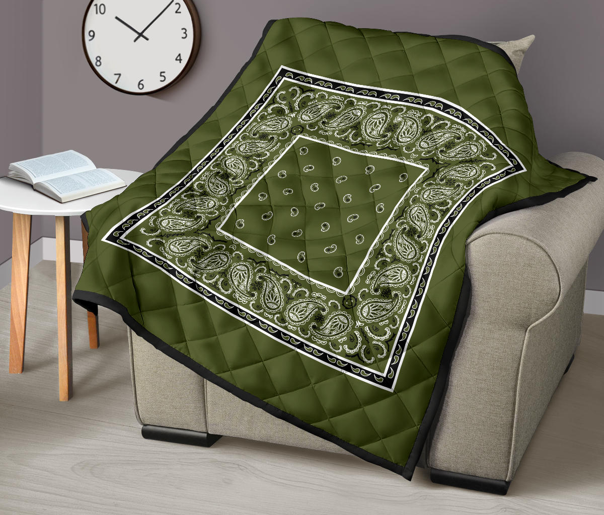 Quilt - Army Green Bandana Quilt