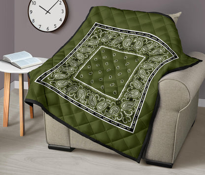 Quilt - Army Green Bandana Quilt