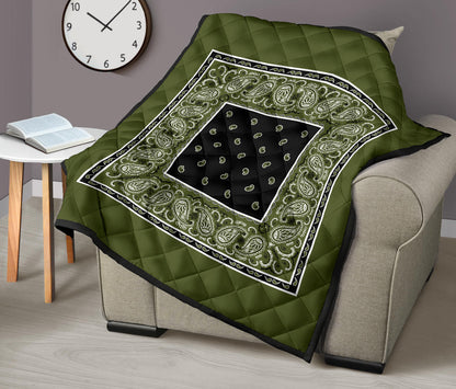 Army Green and Black Bandana Quilts