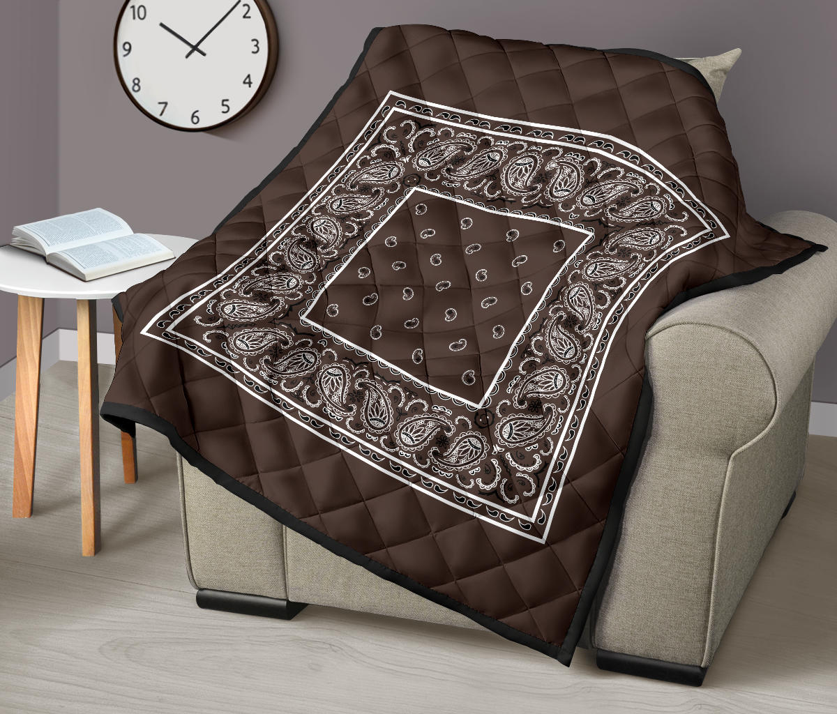 Quilt - Coffee Brown Bandana Quilt