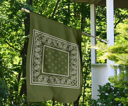 Army Green Bandana Home and Garden Flags