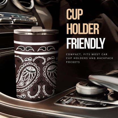 Coffee Brown Bandana Tumblers