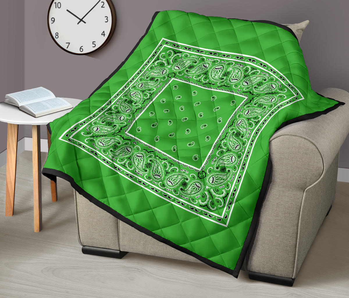 Quilt - Lime Green Bandana Quilt