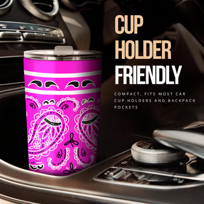 Abruptly Pink Bandana Tumblers