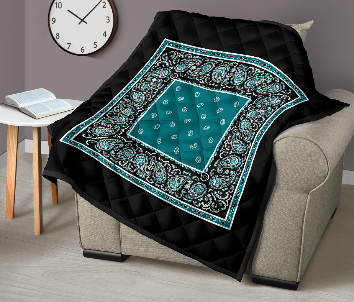 Quilt - Peacock Teal Bandana Quilt