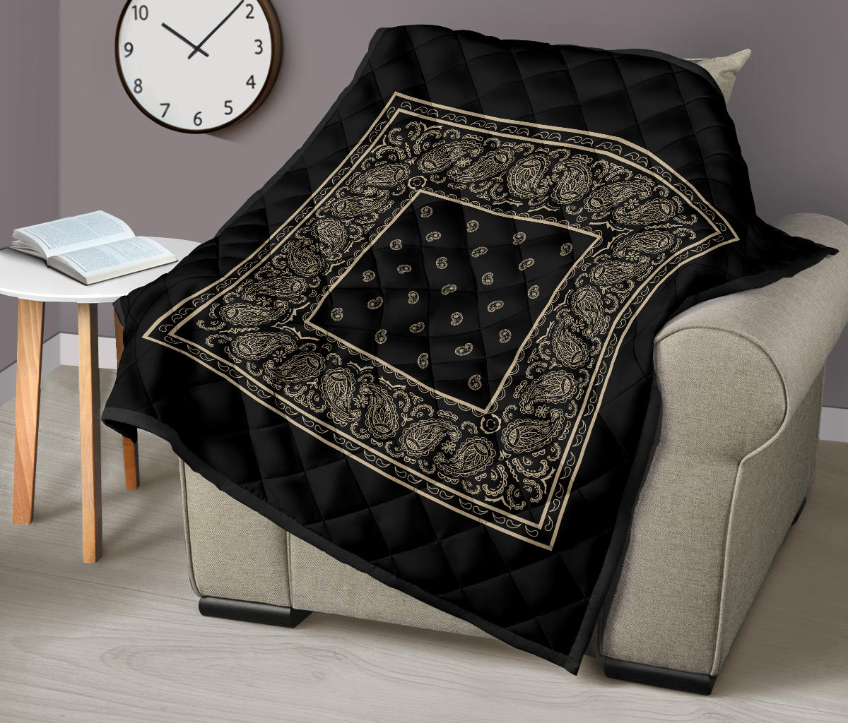 Black and Khaki Bandana Lab Quilts