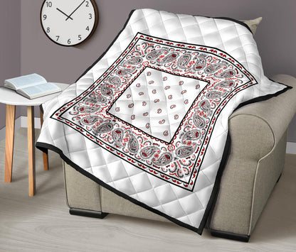White Bandana Lap Blanket