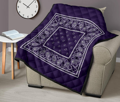 Quilt - Royal Purple Bandana Quilt