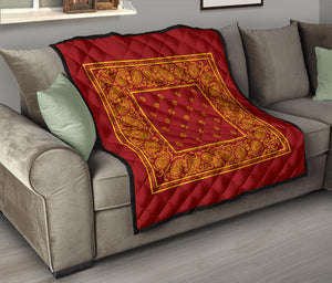 Quilt - Red and Gold Bandana Quilt