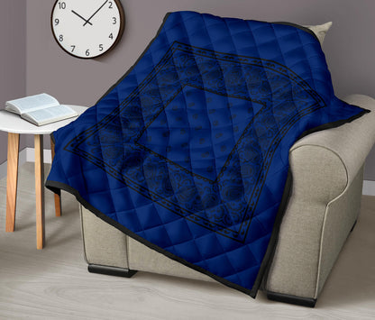 Quilt - Blue and Black Bandana Quilt
