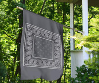 Classic Gray Bandana Home and Garden Flags