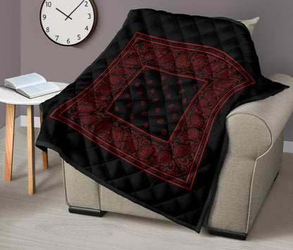 Quilt - Black and Red Bandana Quilt