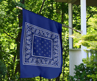 Royal Blue Bandana Home and Garden Flags