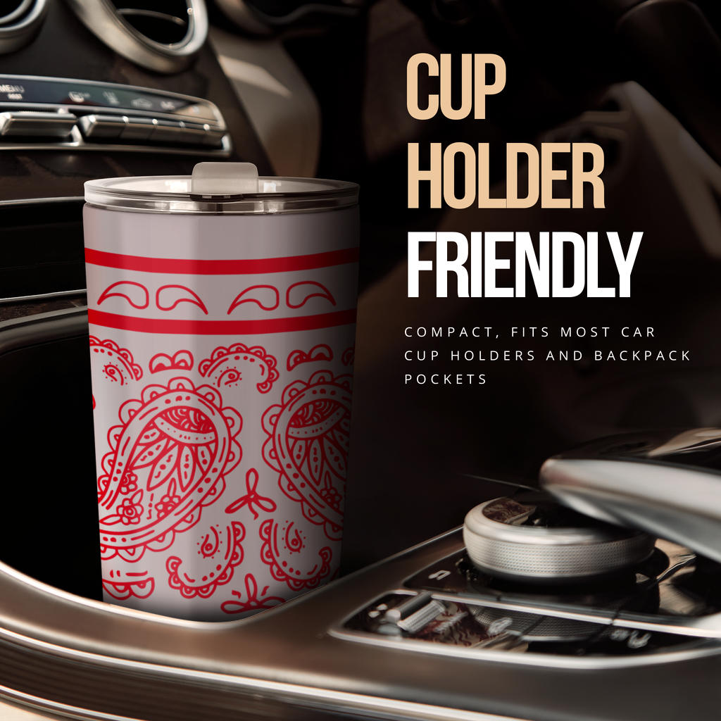 Gray and Red Bandana Tumblers