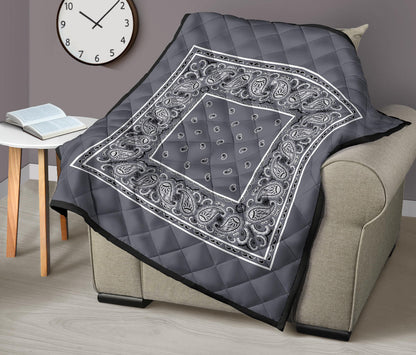 Quilt - Classic Gray Bandana Quilt