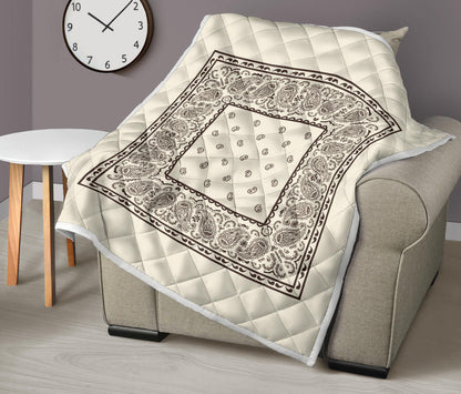 Quilt - Cream and Brown Bandana Quilt