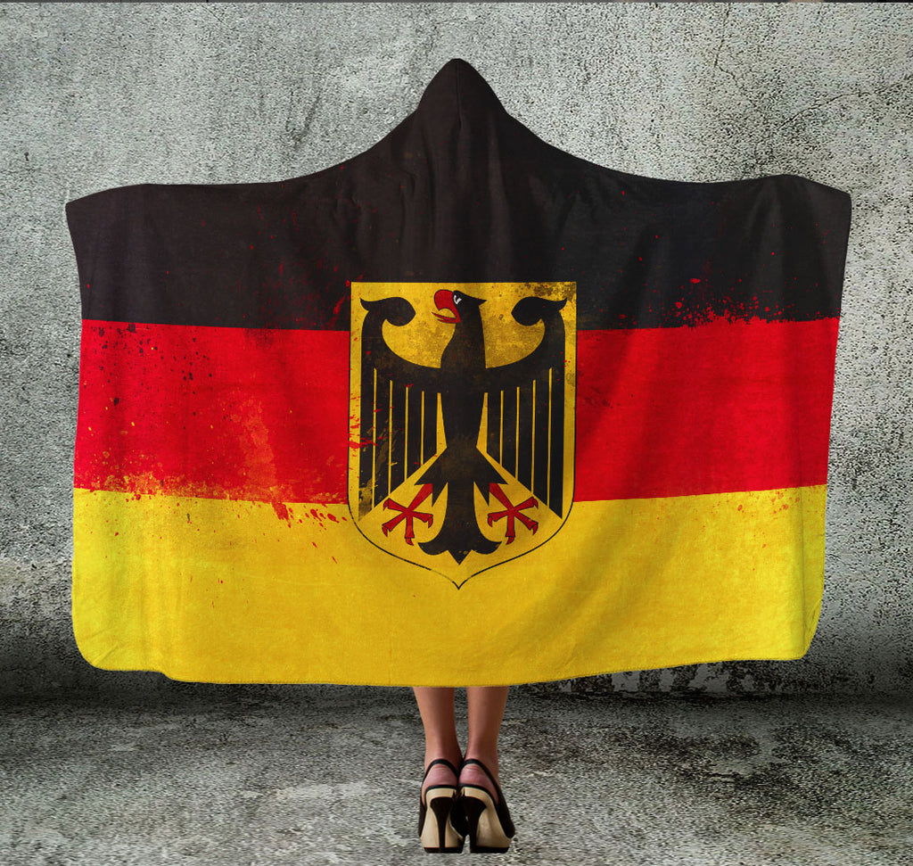 German Flag Hooded Blanket