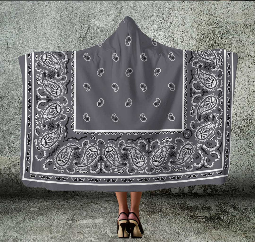 gray hooded blanket
