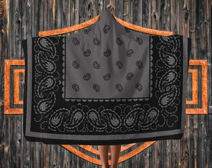 Dark Gray and Black Hooded Blankets