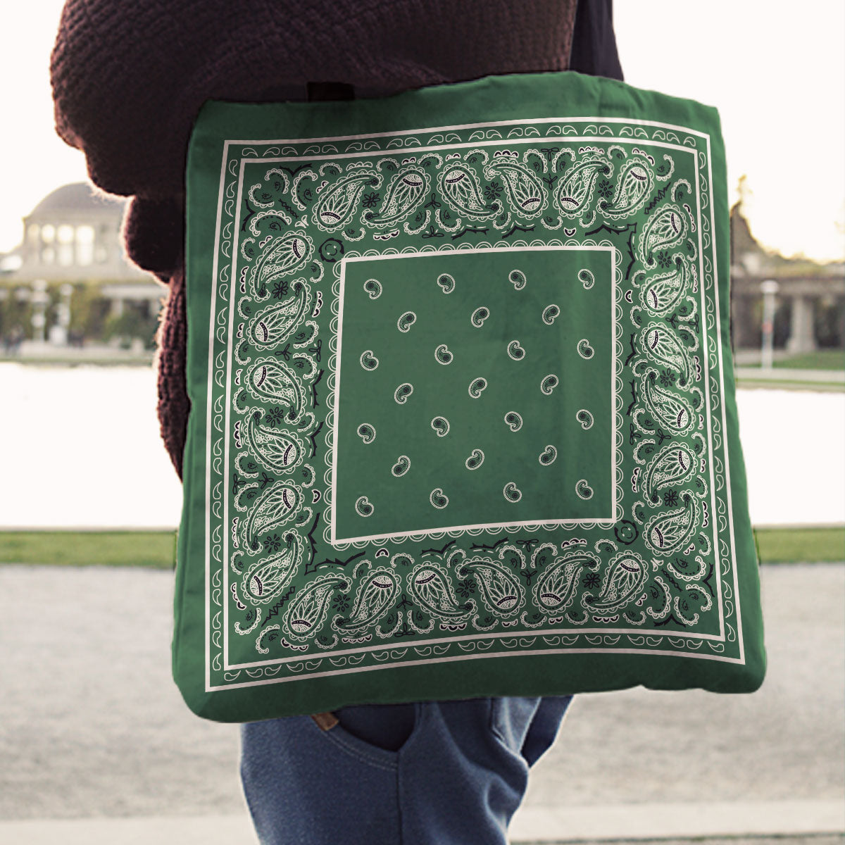 green bandana totes