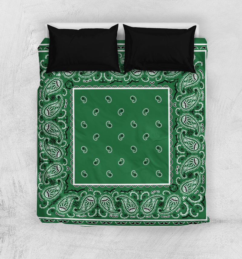 Green Bandana Duvet Cover Sets