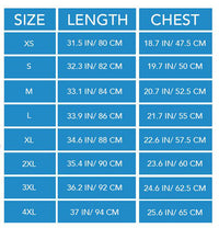 hooded dress size chart